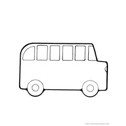 Dessin à colorier: Autobus / Autocar (Transport) #135362 - Coloriages à imprimer