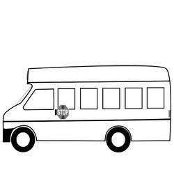 Dessin à colorier: Autobus / Autocar (Transport) #135363 - Coloriages à imprimer