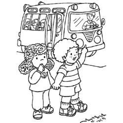 Dessin à colorier: Autobus / Autocar (Transport) #135399 - Coloriages à Imprimer Gratuits