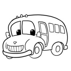 Dessin à colorier: Autobus / Autocar (Transport) #135444 - Coloriages à imprimer