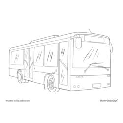Dessin à colorier: Autobus / Autocar (Transport) #135461 - Coloriages à Imprimer Gratuits