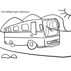 Dessin à colorier: Autobus / Autocar (Transport) #135500 - Coloriages à imprimer