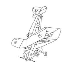 Dessin à colorier: Avion (Transport) #134860 - Coloriages à Imprimer Gratuits