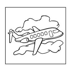 Dessin à colorier: Avion (Transport) #134868 - Coloriages à Imprimer Gratuits