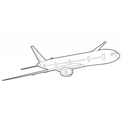 Dessin à colorier: Avion (Transport) #135009 - Coloriages à Imprimer Gratuits