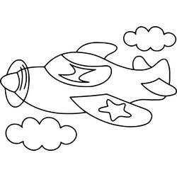 Coloriage Avion (Transport) #183567 à imprimer et colorier