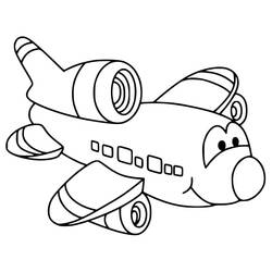 Coloriage Avion (Transport) #183576 à imprimer et colorier