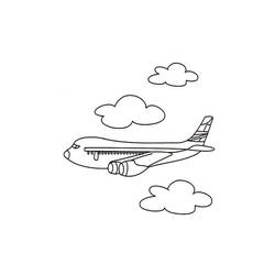 Coloriage Avion (Transport) #183605 à imprimer et colorier