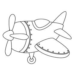 Coloriage Avion (Transport) #215742 à imprimer et colorier