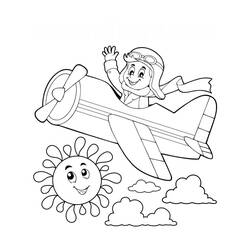 Coloriage Avion (Transport) #215747 à imprimer et colorier