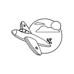 Coloriage Avion (Transport) #215749 à imprimer et colorier