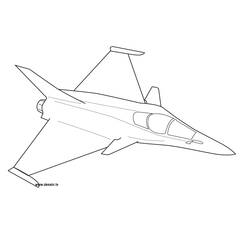 Dessin à colorier: Avion militaires (Transport) #141035 - Coloriages à imprimer