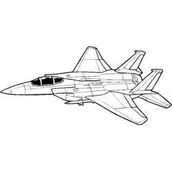 Dessin à colorier: Avion militaires (Transport) #141038 - Coloriages à imprimer