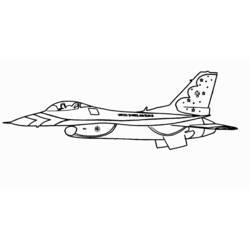Dessin à colorier: Avion militaires (Transport) #141052 - Coloriages à imprimer