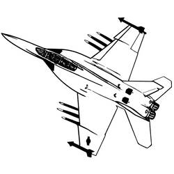 Dessin à colorier: Avion militaires (Transport) #141056 - Coloriages à Imprimer