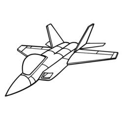 Dessin à colorier: Avion militaires (Transport) #141079 - Coloriages à imprimer