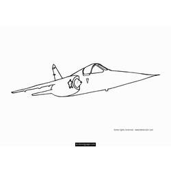 Dessin à colorier: Avion militaires (Transport) #141091 - Coloriages à imprimer