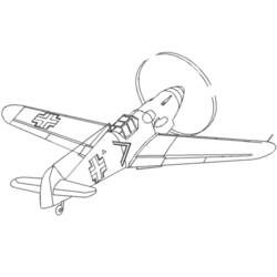 Dessin à colorier: Avion militaires (Transport) #141108 - Coloriages à Imprimer