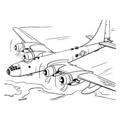 Dessin à colorier: Avion militaires (Transport) #141118 - Coloriages à imprimer