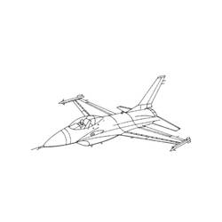 Dessin à colorier: Avion militaires (Transport) #141129 - Coloriages à imprimer