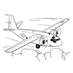 Dessin à colorier: Avion militaires (Transport) #141171 - Coloriages à imprimer