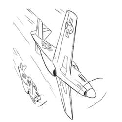 Dessin à colorier: Avion militaires (Transport) #141249 - Coloriages à Imprimer