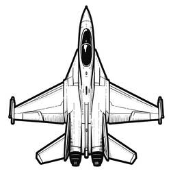 Dessin à colorier: Avions de Chasse (Transport) #202471 - Coloriages à Imprimer Gratuits