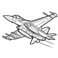 Dessin à colorier: Avions de Chasse (Transport) #202475 - Coloriages à Imprimer Gratuits