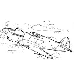 Dessin à colorier: Avions de Chasse (Transport) #202481 - Coloriages à Imprimer Gratuits