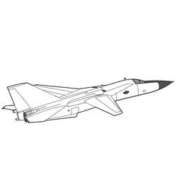 Dessin à colorier: Avions de Chasse (Transport) #202484 - Coloriages à Imprimer Gratuits