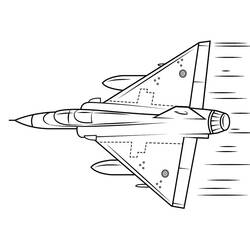 Dessin à colorier: Avions de Chasse (Transport) #202489 - Coloriages à Imprimer Gratuits