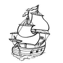 Dessin à colorier: Bateau / Navire (Transport) #137478 - Coloriages à Imprimer Gratuits