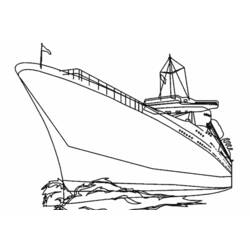 Dessin à colorier: Bateau / Navire (Transport) #137601 - Coloriages à Imprimer Gratuits