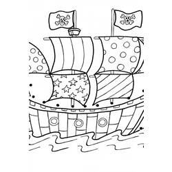 Dessin à colorier: Bateau pirate (Transport) #138345 - Coloriages à Imprimer Gratuits