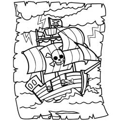 Coloriage Bateau pirate (Transport) #184819 à imprimer et colorier