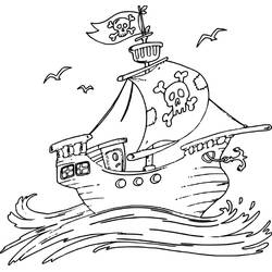 Coloriage Bateau pirate (Transport) #184822 à imprimer et colorier