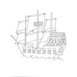 Coloriage Bateau pirate (Transport) #184823 à imprimer et colorier
