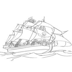 Coloriage Bateau pirate (Transport) #184830 à imprimer et colorier