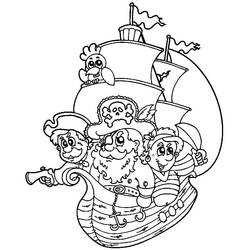 Coloriage Bateau pirate (Transport) #184833 à imprimer et colorier