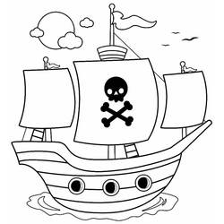 Coloriage Bateau pirate (Transport) #184838 à imprimer et colorier