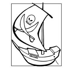 Coloriage Bateau pirate (Transport) #184841 à imprimer et colorier