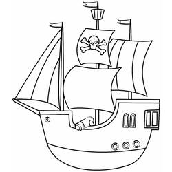 Coloriage Bateau pirate (Transport) #184842 à imprimer et colorier