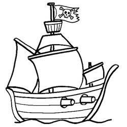 Coloriage Bateau pirate (Transport) #184843 à imprimer et colorier