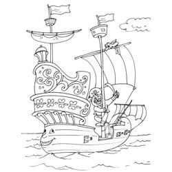 Coloriage Bateau pirate (Transport) #184845 à imprimer et colorier