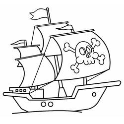 Coloriage Bateau pirate (Transport) #184849 à imprimer et colorier