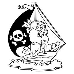 Coloriage Bateau pirate (Transport) #184854 à imprimer et colorier