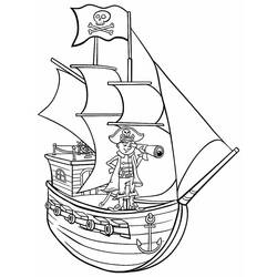Coloriage Bateau pirate (Transport) #184856 à imprimer et colorier
