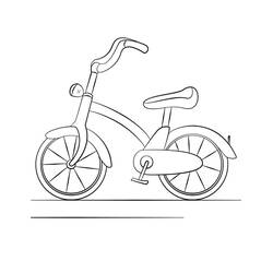 Coloriage Bicyclette / Vélo (Transport) #175421 à imprimer et colorier