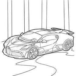 Coloriage Bugatti (Transport) #218676 à imprimer et colorier