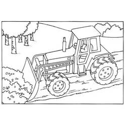 Dessin à colorier: Bulldozer / Pelle Mécanique (Transport) #141681 - Coloriages à imprimer